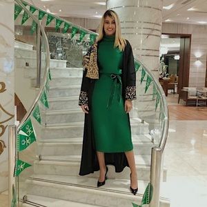 Gold and black Abaya